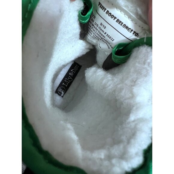 Lily & Dan dinosaur snow boots kids toddler size 9/10 - Picture 4 of 9
